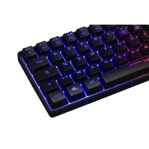 Clavier D'ordinateur Clavier Gamer - The G-Lab - KEYZ HYDROGEN - 60% Format Compact - Rétroéclairé - Filaire - Noir