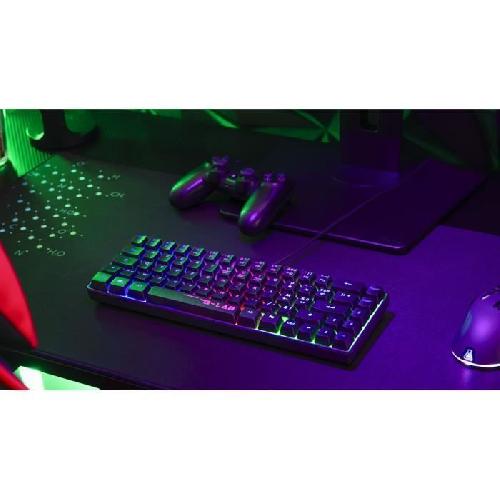 Clavier D'ordinateur Clavier Gamer - The G-Lab - KEYZ HYDROGEN - 60% Format Compact - Rétroéclairé - Filaire - Noir