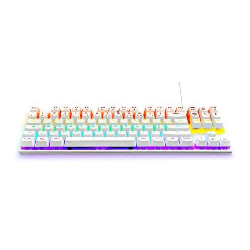 Clavier D'ordinateur Clavier Gamer - The G-Lab - KEYZ MERCURY TKL - Mécanique (Switch Rouge) - Rainbow - Blanc