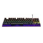 Clavier D'ordinateur Clavier Gamer - The G-Lab - KEYZ MERCURY TKL - Mécanique (Switch Rouge) - Rainbow - Filaire - Azerty - Noir