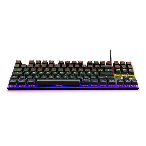 Clavier D'ordinateur Clavier Gamer - The G-Lab - KEYZ MERCURY TKL - Mécanique (Switch Rouge) - Rainbow - Filaire - Azerty - Noir