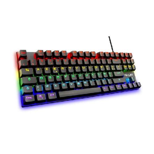 Clavier D'ordinateur Clavier Gamer - The G-Lab - KEYZ MERCURY TKL - Mécanique (Switch Rouge) - Rainbow - Filaire - Azerty - Noir