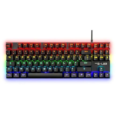 Clavier D'ordinateur Clavier Gamer - The G-Lab - KEYZ MERCURY TKL - Mécanique (Switch Rouge) - Rainbow - Filaire - Azerty - Noir