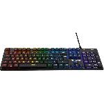 Clavier D'ordinateur Clavier Gamer - The G-Lab - KEYZ PLATINIUM - Mécanique (Switch Rouge) - Ultra Low Profile - RGB - Filaire - Azerty - Noir