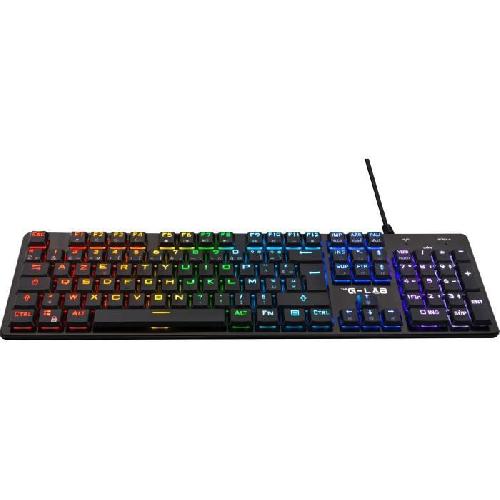 Clavier D'ordinateur Clavier Gamer - The G-Lab - KEYZ PLATINIUM - Mécanique (Switch Rouge) - Ultra Low Profile - RGB - Filaire - Azerty - Noir