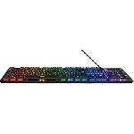 Clavier D'ordinateur Clavier Gamer - The G-Lab - KEYZ PLATINIUM - Mécanique (Switch Rouge) - Ultra Low Profile - RGB - Filaire - Azerty - Noir