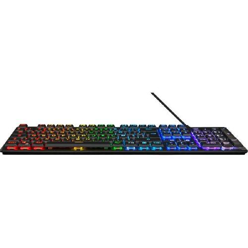 Clavier D'ordinateur Clavier Gamer - The G-Lab - KEYZ PLATINIUM - Mécanique (Switch Rouge) - Ultra Low Profile - RGB - Filaire - Azerty - Noir