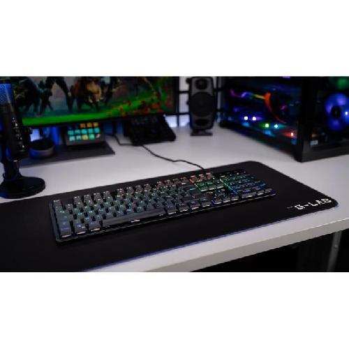 Clavier D'ordinateur Clavier Gamer - The G-Lab - KEYZ PLATINIUM - Mécanique (Switch Rouge) - Ultra Low Profile - RGB - Filaire - Azerty - Noir