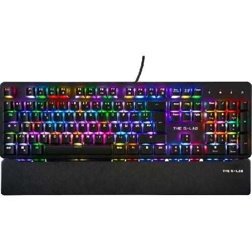 Clavier D'ordinateur Clavier Gamer - The G-Lab - KEYZ RUBIDIUM - Mécanique (Switch Rouge) - Repose Poignet - RGB - Filaire - Azerty - Noir