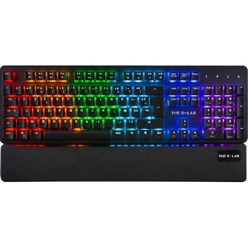 Clavier D'ordinateur Clavier Gamer - The G-Lab - KEYZ RUBIDIUM - Mécanique (Switch Rouge) - Repose Poignet - RGB - Filaire - Azerty - Noir