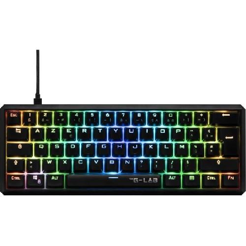 Clavier D'ordinateur Clavier Gamer - The G-Lab - KEYZ THALLIUM TKL - Mécanique (Switch Rouge) - Hot Swappable - RGB - Filaire - Azerty - Noir