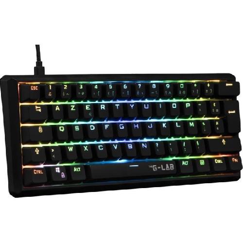 Clavier D'ordinateur Clavier Gamer - The G-Lab - KEYZ THALLIUM TKL - Mécanique (Switch Rouge) - Hot Swappable - RGB - Filaire - Azerty - Noir