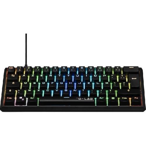 Clavier D'ordinateur Clavier Gamer - The G-Lab - KEYZ THALLIUM TKL - Mécanique (Switch Rouge) - Hot Swappable - RGB - Filaire - Azerty - Noir