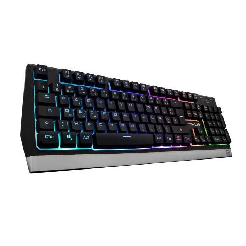 Clavier D'ordinateur Clavier Gamer - The G-Lab - KEYZ TUNGSTEN - Sans Fil - Rainbow - Azerty - Noir