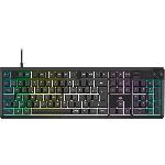 Clavier D'ordinateur Clavier gaming filaire a membrane - CORSAIR - K55 CORE RGB - Rétroéclairage RGB 10 zones - Gris - Silencieux et réactif