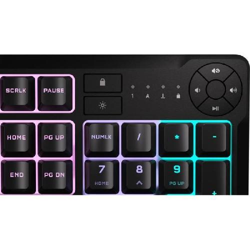 Clavier D'ordinateur Clavier gaming filaire a membrane - CORSAIR - K55 CORE RGB - Rétroéclairage RGB 10 zones - Gris - Silencieux et réactif