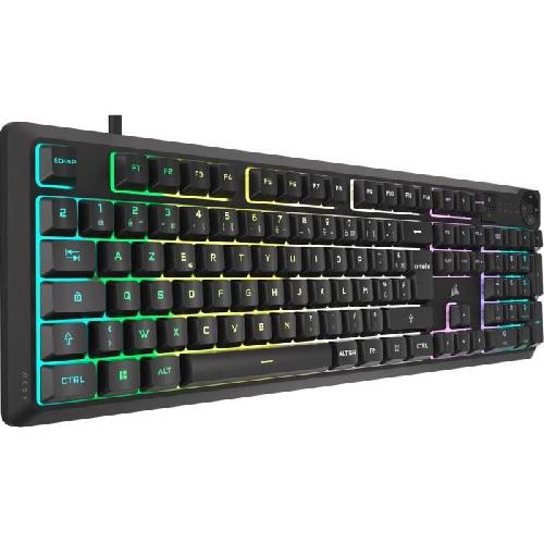 Clavier D'ordinateur Clavier gaming filaire a membrane - CORSAIR - K55 CORE RGB - Rétroéclairage RGB 10 zones - Gris - Silencieux et réactif