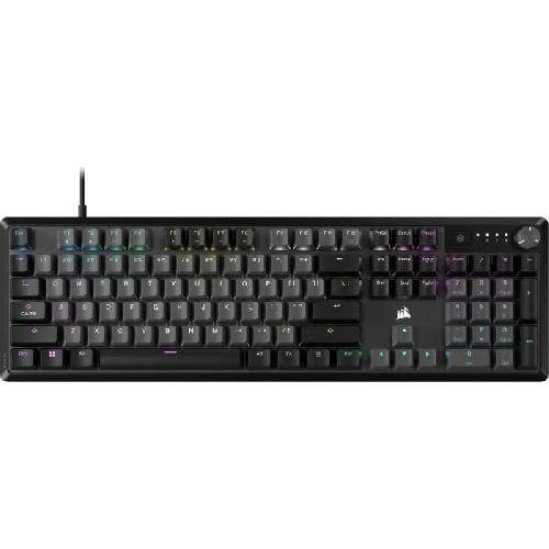 Clavier D'ordinateur Clavier gaming mécanique - CORSAIR - K70 CORE RGB - Switchs linéaires CORSAIR Red - Insonorisation - Molette rotative - Gris