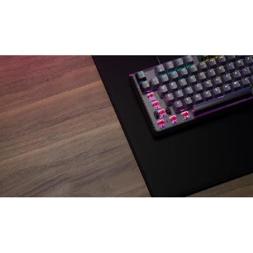 Clavier D'ordinateur Clavier gaming mécanique - CORSAIR - K70 CORE RGB - Switchs linéaires CORSAIR Red - Insonorisation - Molette rotative - Gris