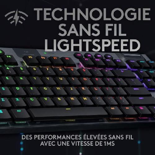 Clavier D'ordinateur Clavier Logitech Clavier gaming mécanique RVB sans fil LIGHTSPEED G915 TKL