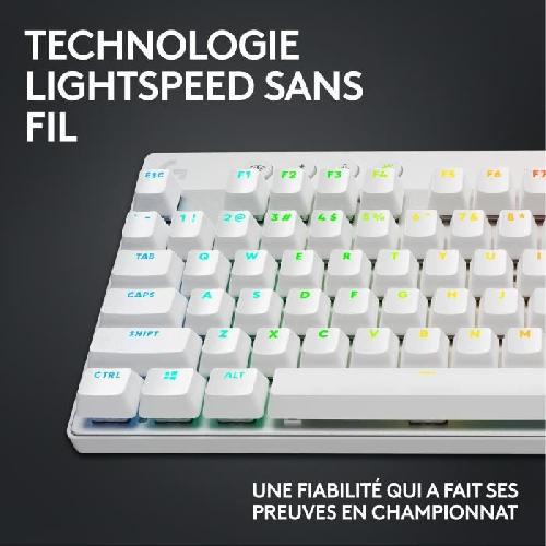 Clavier D'ordinateur Clavier Logitech G PRO X TKL LIGHTSPEED Sans fil - Blanc