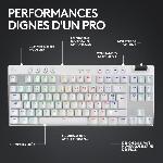 Clavier D'ordinateur Clavier Logitech G PRO X TKL LIGHTSPEED Sans fil - Blanc