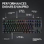 Clavier D'ordinateur Clavier Logitech G PRO X TKL LIGHTSPEED Sans fil. LIGHTSYNC RVB - Noir