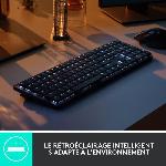 Clavier D'ordinateur Clavier Logitech MX MECHANICAL - Clavier mecanique sans fil retroeclaire - Connexion Bluetooth ou avec recepteur Logi Bolt