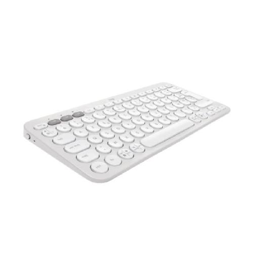 Clavier D'ordinateur Clavier Logitech Pebble Keys 2 K380s clavier sans fil Bluetooth multidispositif - Blanc