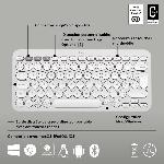 Clavier D'ordinateur Clavier Logitech Pebble Keys 2 K380s clavier sans fil Bluetooth multidispositif - Blanc