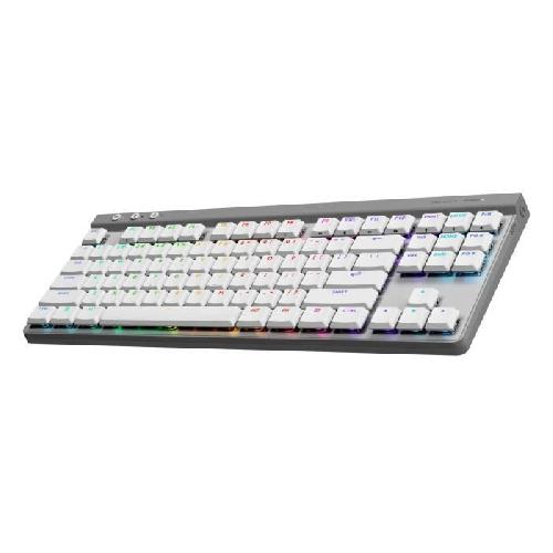 Clavier D'ordinateur Clavier Logitech sans fil G515 LIGHTSPEED sans pavé numérique (switch marron) - Blanc