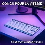 Clavier D'ordinateur Clavier Logitech sans fil G515 LIGHTSPEED sans pavé numérique (switch marron) - Blanc