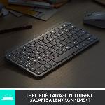 Clavier Logitech sans fil MX Keys Mini pour Mac compact. Bluetooth. rétroéclairé