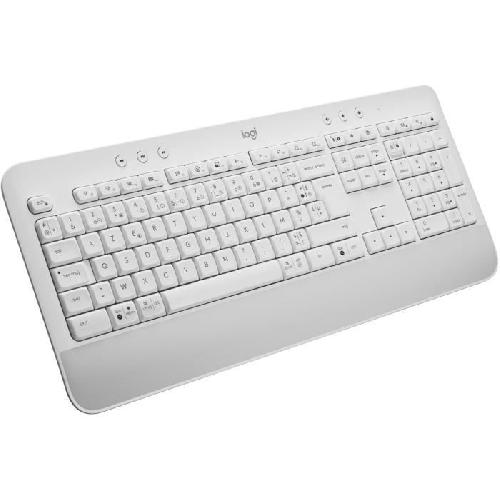 Clavier D'ordinateur Clavier Logitech Signature K650. Clavier sans fil Ergonomique Entier avec Repose-Poignets - Blanc