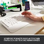 Clavier D'ordinateur Clavier Logitech Signature K650. Clavier sans fil Ergonomique Entier avec Repose-Poignets - Blanc