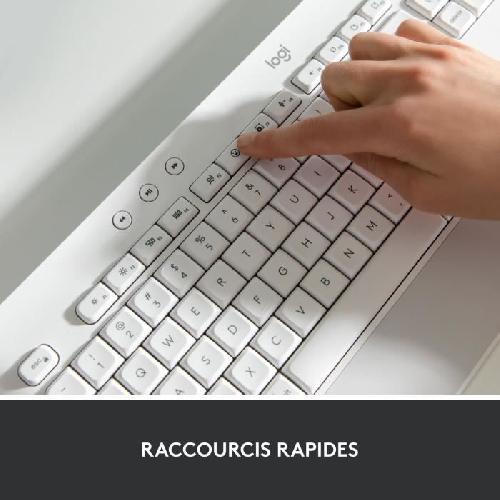 Clavier D'ordinateur Clavier Logitech Signature K650. Clavier sans fil Ergonomique Entier avec Repose-Poignets - Blanc