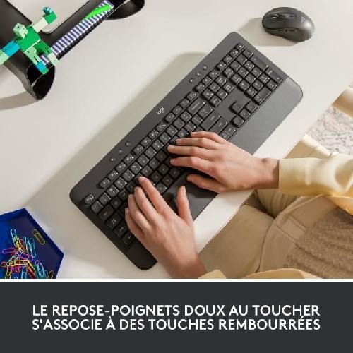 Clavier D'ordinateur Clavier Logitech Signature K650. Clavier sans fil Ergonomique Entier avec Repose-Poignets - Graphite