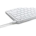 Clavier D'ordinateur Clavier Sans Fil - BLUESTORK - MINI MAC R - Compact - Rechargeable - Blanc