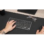 Clavier D'ordinateur Clavier Sans Fil - BLUESTORK - MINI R - Compact - Rechargeable - Gris/Noir