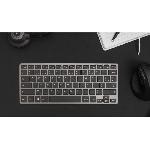 Clavier D'ordinateur Clavier Sans Fil - BLUESTORK - MINI R - Compact - Rechargeable - Gris/Noir