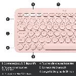 Clavier - Sans Fil - Logitech - K380 - AZERTY - Rose