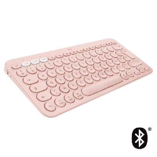 Clavier D'ordinateur Clavier - Sans fil - Logitech - K380 - Pour Mac - AZERTY - Rose