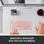 Clavier D'ordinateur Clavier - Sans fil - Logitech - K380 - Pour Mac - AZERTY - Rose