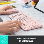 Clavier D'ordinateur Clavier - Sans fil - Logitech - K380 - Pour Mac - AZERTY - Rose