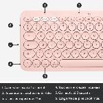 Clavier D'ordinateur Clavier - Sans fil - Logitech - K380 - Pour Mac - AZERTY - Rose