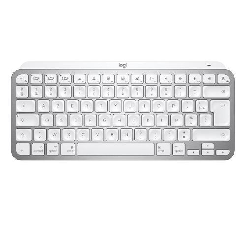 Clavier D'ordinateur Clavier Sans fil - LOGITECH - MX Keys Mini - Pour MAC - Compact - Design ergonomique - Bluetooth - Rétroéclairé - Blanc