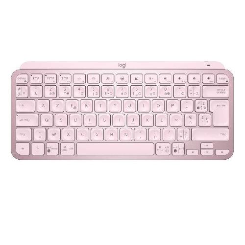 Clavier D'ordinateur Clavier - Sans Fil - Logitech - MX Keys Mini - rétroéclairé - AZERTY - Rose