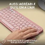 Clavier D'ordinateur Clavier - Sans fil - Logitech - Pebble Keys 2 K380s - Bouton Easy-switch - Rose