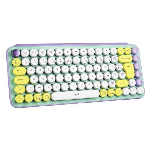 Clavier D'ordinateur Clavier - Sans fil - Logitech - Pop Keys - Mécanique - Touche Emoji - Menthe