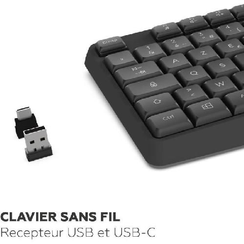 Clavier D'ordinateur Clavier sans fil - MOBILITY LAB - Deluxe - AZERTY - Noir